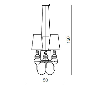 Люстра подвесная Azzardo Baroco 3 pendant AZ2163