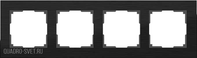 Рамка на 4 поста (черный алюминий) Werkel WL11-Frame-04
