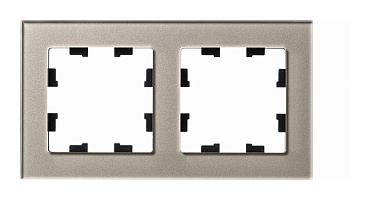 Рамка 2 поста Schneider Electric ATLASDESIGN NATURE стекло, шампань (пластик) ATN320502