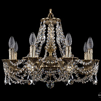 Литая подвесная люстра с хрусталем Bohemia IVELE Crystal 1710/8/160/C/GB