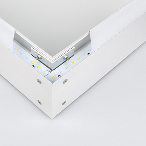 Линейный светодиодный накладной односторонний светильник 128см 25Вт 6500К матовое серебро Elektrosta