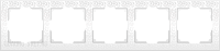 Рамка на 5 постов  (белый) Werkel WL05-Frame-05-white