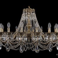 Литая подвесная люстра с хрусталем Bohemia IVELE Crystal 1702/16/335/C/GB