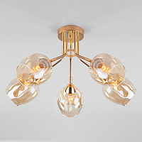 Потолочная люстра со стеклянными плафонами Eurosvet Marci 30164/5 золото