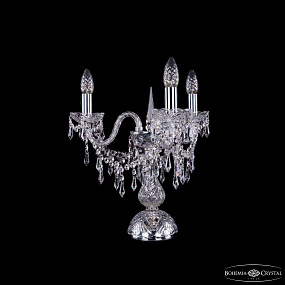 Настольная лампа с хрусталем Bohemia IVELE Crystal 1403L/3/141-39 Ni