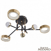 Большая светодиодная люстра Arte Milano 273299/6 BK/GD