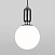 Подвесной светильник со стеклянным плафоном Eurosvet Bubble 50197/1 черный жемчуг