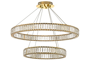 Подвесная хрустальная светодиодная люстра Dio D'Arte Caneva L 1.5.80+50.100 G