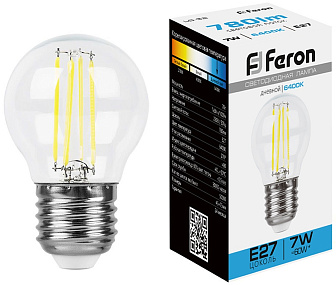 Лампа светодиодная Feron LB-52 E27 7W 6400K 38222