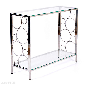 Консольный столик с полкой в прихожую AllConsoles  2031-CC clear