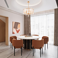 Подвесная хрустальная люстра Arte Milano 373309/6/350/470 GD