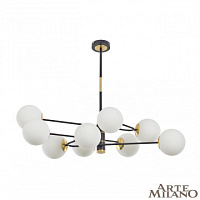 Большая люстра Arte Milano 272708/9 BK/GD