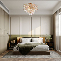 Потолочная хрустальная люстра Arte Milano 378019/9/50/570 GD