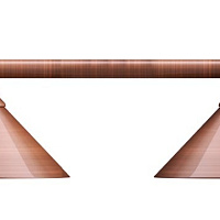 Бильярдный светильник на четыре плафона «Elegance» (бронзовая штанга, бронзовый плафон D35см) 75.028.04.0