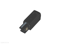 Токоподвод левый, черный Donolux DL000218LT