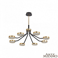 Большая светодиодная люстра Arte Milano 276079/8 BK/GD