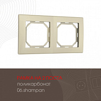 Рамка из поликарбоната на 2 поста 503.06-2.shampan Arte Milano