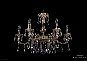 Литая подвесная люстра с хрусталем Bohemia IVELE Crystal 1702/6/265/A/GI