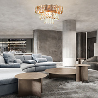 Потолочная хрустальная люстра Arte Milano 378109/6/370 GD