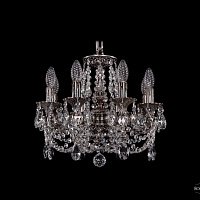 Литая подвесная люстра с хрусталем Bohemia IVELE Crystal 1707/8/125/C/NB