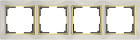 Рамка на 4 поста (слоновая кость/золото) Werkel WL03-Frame-04-ivory-GD