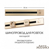 Накладной шинопровод с выключателем, 25A 250V 385205TOB/50 Gold Arte Milano