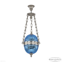 Хрустальный подвесной светильник Bohemia IVELE Crystal Verona 71000P/20 Ni Aquamarine/M-1G