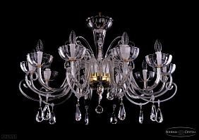Хрустальная подвесная люстра Bohemia IVELE Crystal 1333/10/380/G