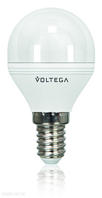 Лампа светодиодная диммируемая Шар Voltega Е14 4000К 6W VG2-G2E14cold6W-D