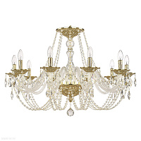 Большая хрустальная люстра Bohemia IVELE Crystal 1601/10/300 G