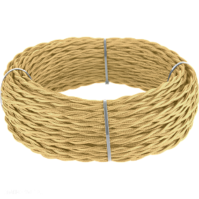 Ретро кабель витой 2х1,5 (золотой песок) Werkel