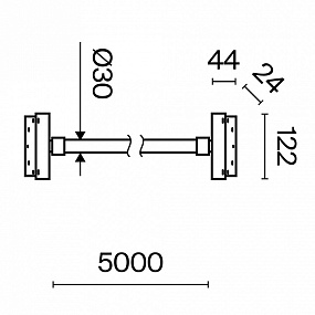 Светодиодный подвесной трековый светильник для магнитного шинопровода Maytoni Tau TR101-2-100W4K-B