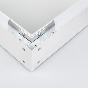 Линейный светодиодный подвесной односторонний светильник 103см 20Вт 4200К матовое серебро Elektrosta