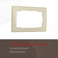 Рамка из поликарбоната для двойной розетки 503.06-double.shampan Arte Milano