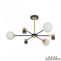 Большая светодиодная люстра Arte Milano 274802/6 BK/GD