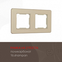 Рамка из поликарбоната на 2 поста 502.16-2.shampan Arte Milano