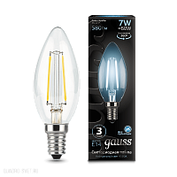 Лампа Gauss LED Filament Candle E14 7W 4100К 103801207