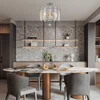 Потолочная хрустальная люстра Arte Milano 373309/5/80/380 CR