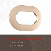 Рамка из поликарбоната для двойной розетки 502.08-double.shampan Arte Milano