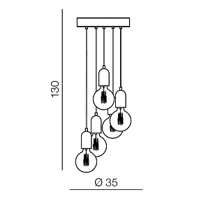Подвесной светильник Azzardo Volta 5 AZ2386