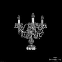 Хрустальная настольная лампа Bohemia IVELE Crystal 1409L/3/141-39 Ni