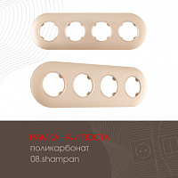Рамка из поликарбоната на 4 поста 502.08-4.shampan Arte Milano