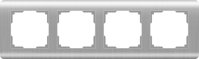 Рамка на 4 поста  (серебряный) Werkel WL12-Frame-04