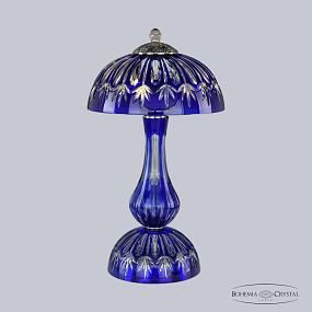 Хрустальная настольная лампа Bohemia IVELE Crystal 1370L/3/25 Ni Clear-Blue/H-1I