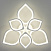 Потолочный светодиодный светильник с пультом управления Eurosvet Garden 90228/6 белый
