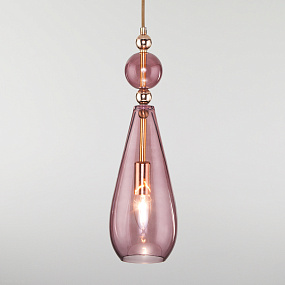 Подвесной светильник со стеклянным плафоном Eurosvet Ilario 50202/1 пурпурный