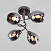 Потолочная люстра со стеклянными плафонами Eurosvet Roselyn 30171/4 черный жемчуг