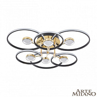 Потолочная светодиодная люстра Arte Milano 276140/6+6 BK/GD