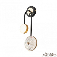 Бра светодиодное Arte Milano 279169/2B BK/GD