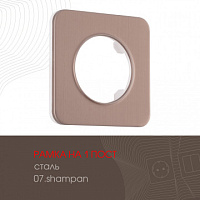 Рамка из стали на 1 пост 502.07-1.shampan Arte Milano
